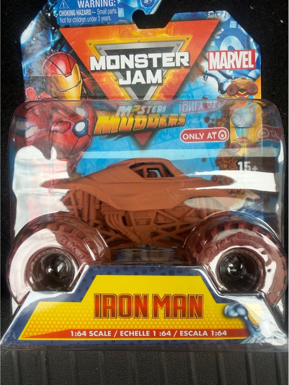 NIB Monster Jam Mystery Mudders Marvel Iron Man Scale 2.8